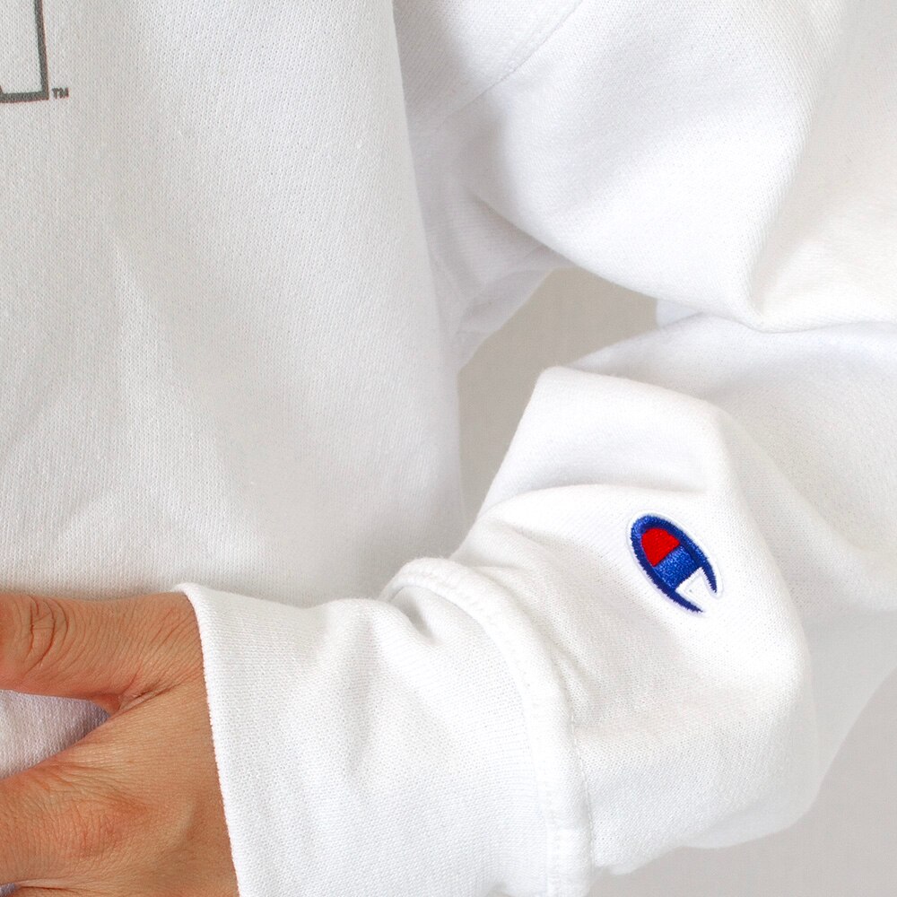 Ducks Spirit, Champion, White, Pullover, Cotton Blend, Women, Oregon Mascot, Sweatshirt, 1005343